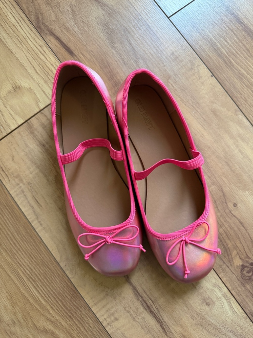 NEW Old Navy Shimmer Pink Mary Jane Ballet Flats